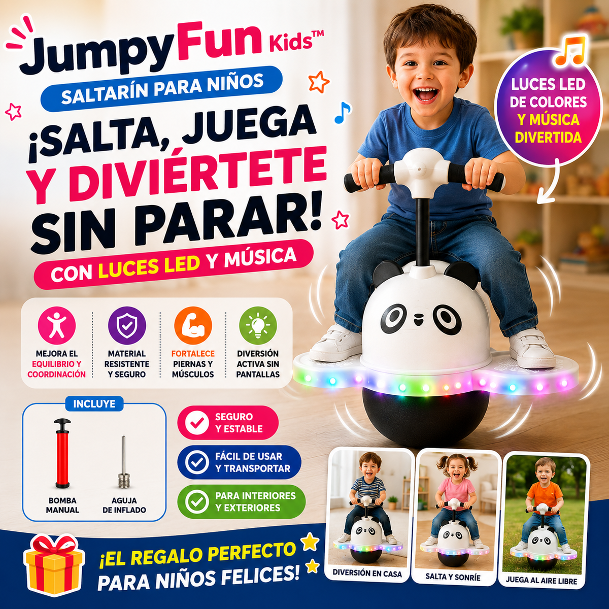 JumpyFun Kids™ Saltarín para Niños