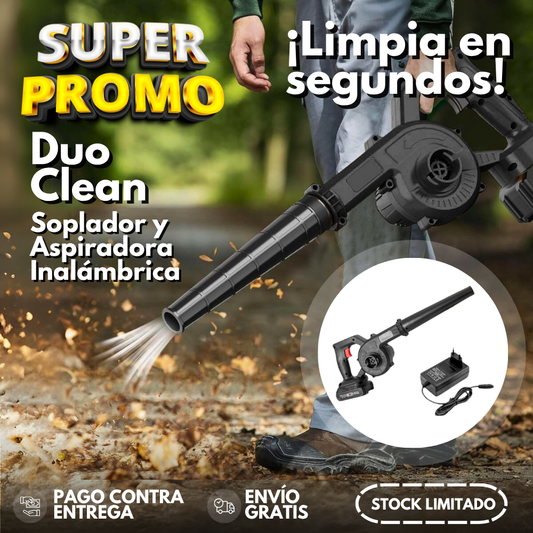 DuoClean | Soplador y Aspiradora Inalámbrica - 50% De Descuento + Envío Gratis