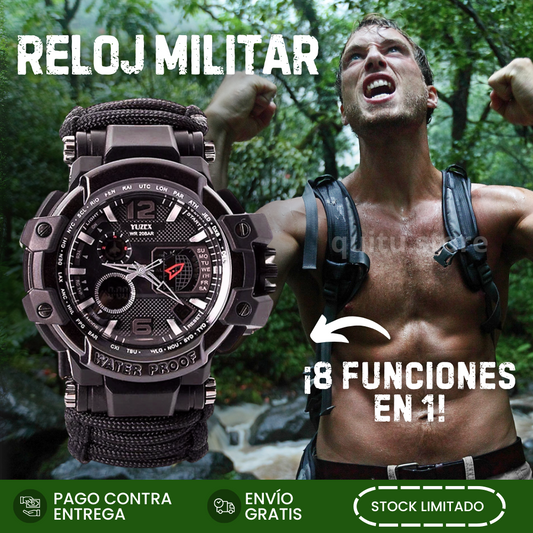 Survivor 8X | Reloj Militar Táctico 8 en 1 - 50% de Descuento + Envío Gratis