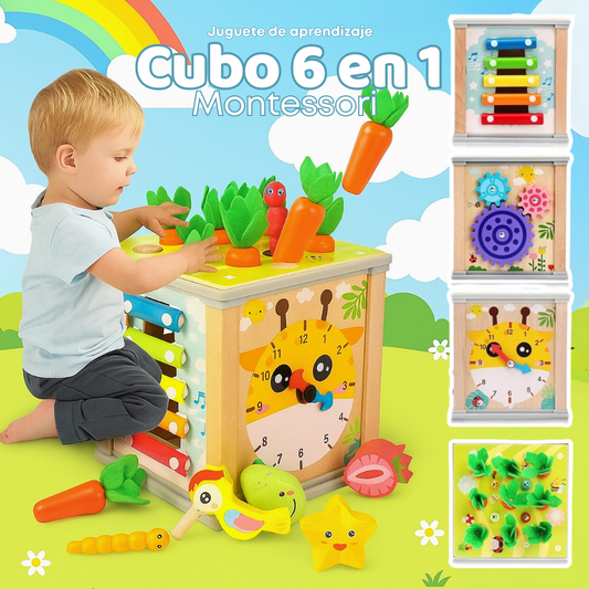 6 en 1 Juguete Cubo de Actividades Montessori |  50% De Descuento + Envío Gratis