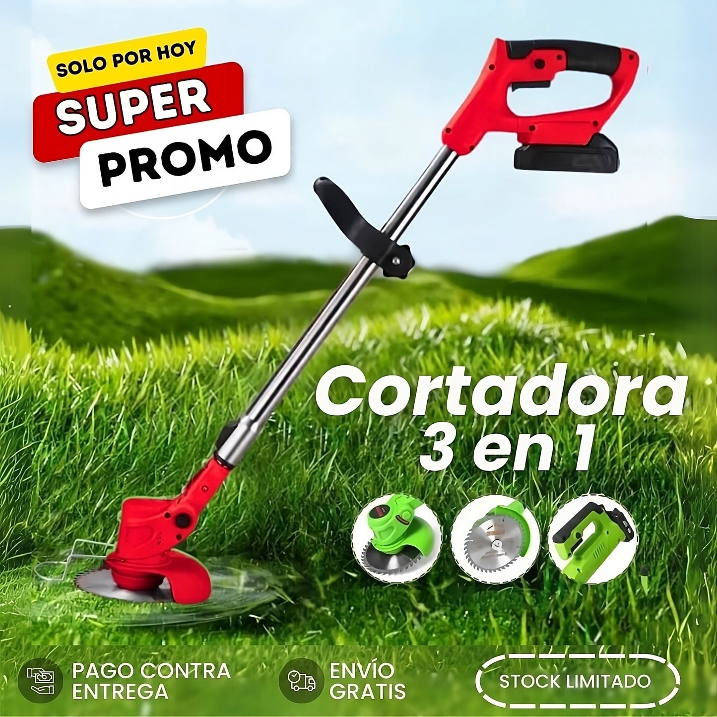 Cortadora Multifuncional Inalámbrica 3 en 1 | 50% De Descuento + Envío Gratis