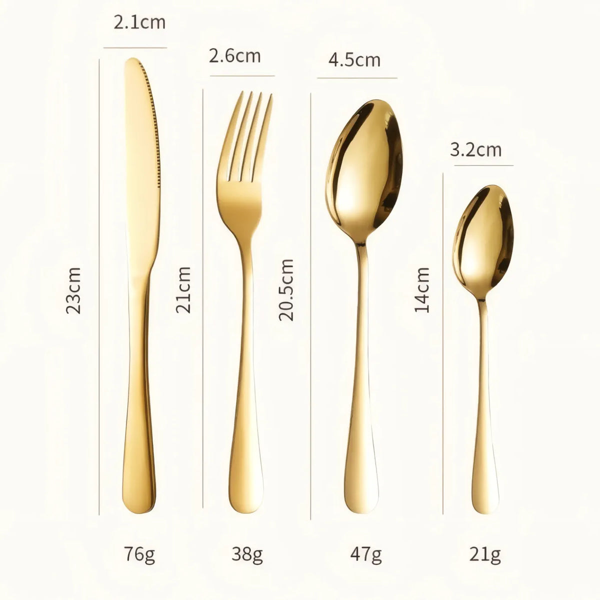 GoldenEggs™ SET DE CUBIERTOS EXCLUSIVOS 24 PIEZAS