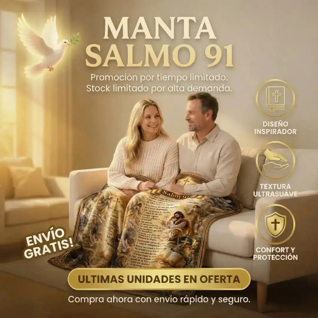 Manta Premium - "Salmo 91" - 160 cm x 100 cm