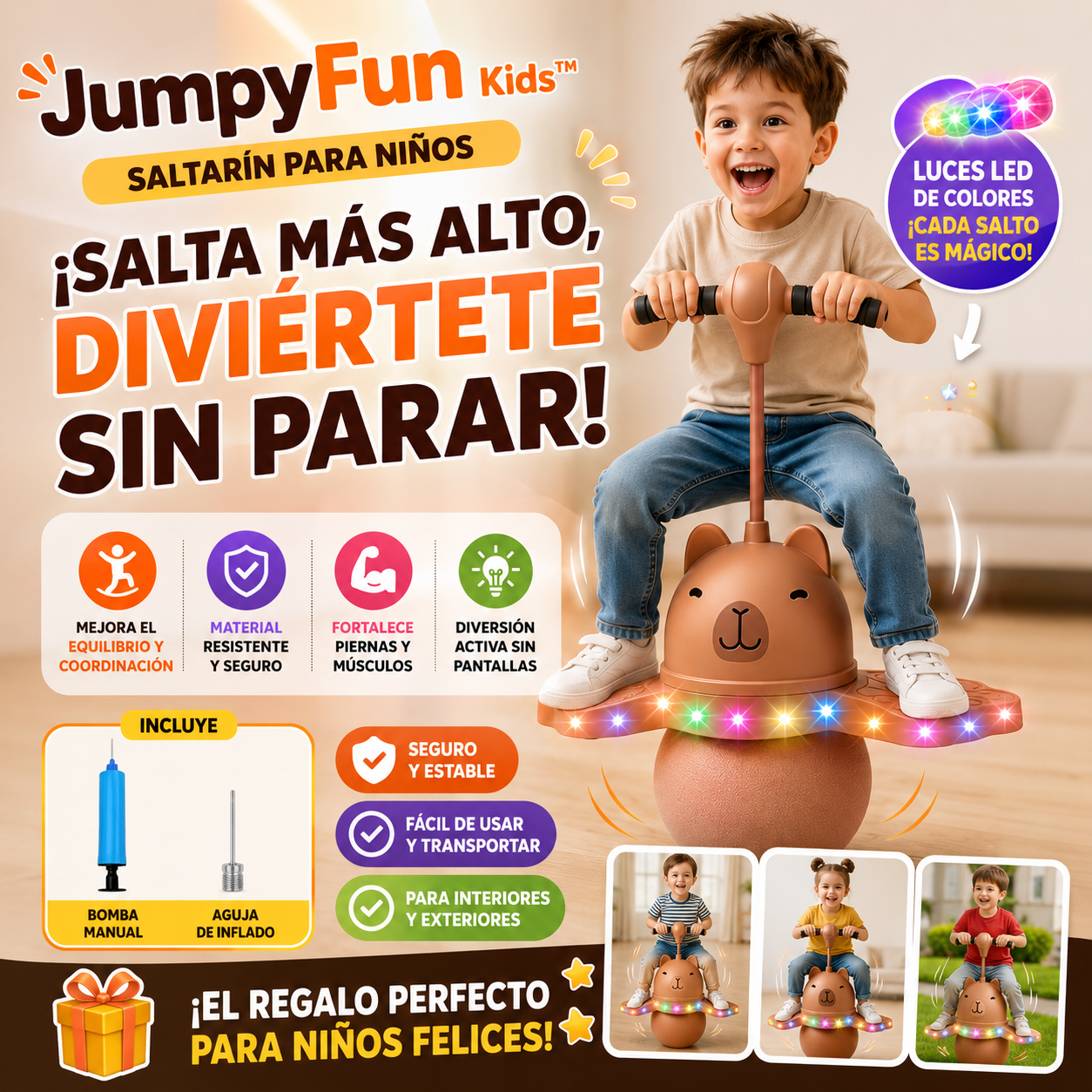 JumpyFun Kids™ Saltarín para Niños