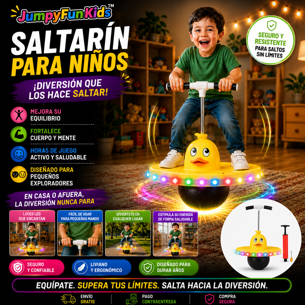 JumpyFun Kids™ Saltarín para Niños