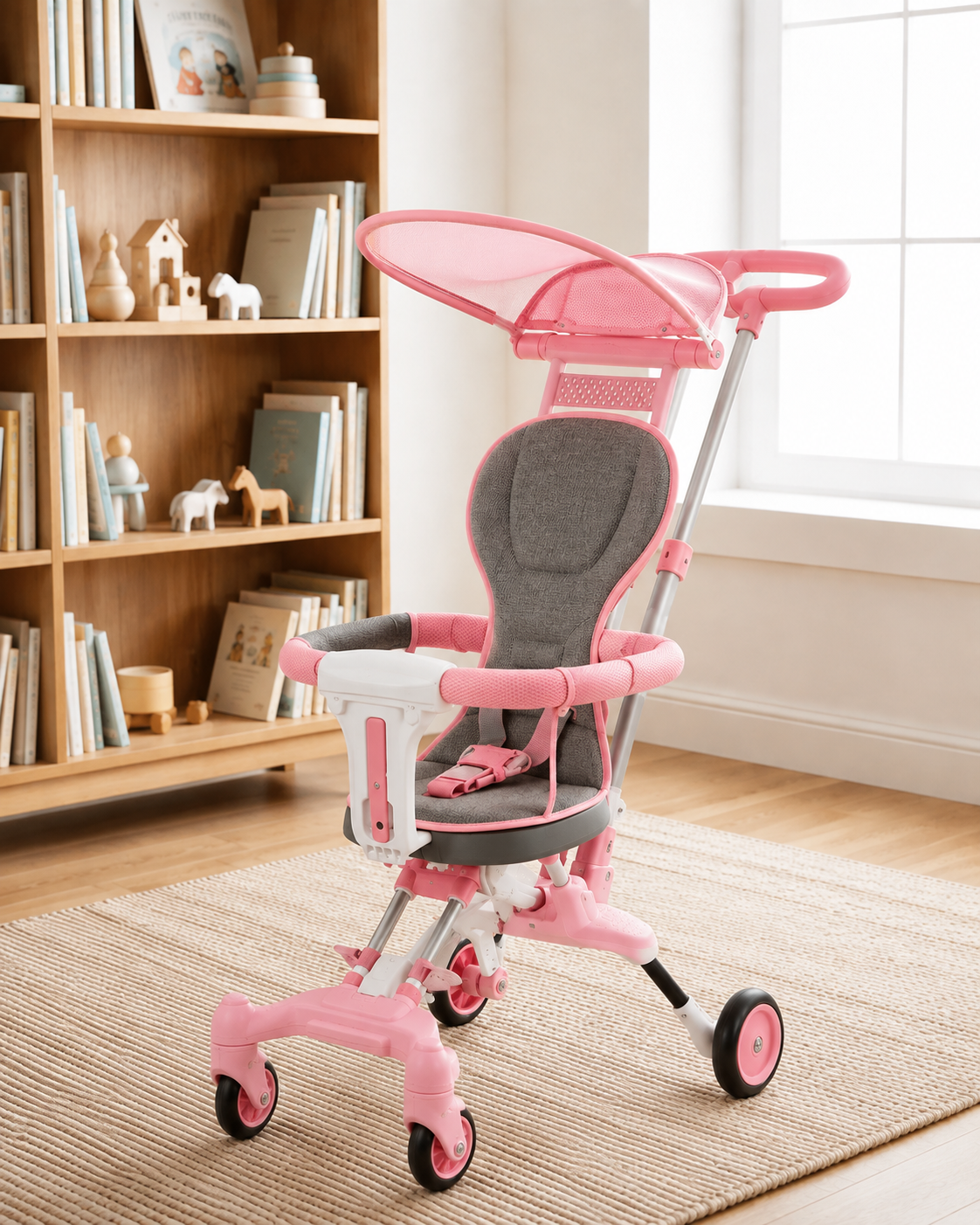 PequeRuedas | Coche 2 en 1 Plegable Paseador con parasol - 50% de Descuento + Envío Gratis