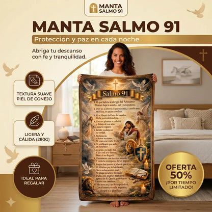 Manta Premium - "Salmo 91" - 160 cm x 100 cm